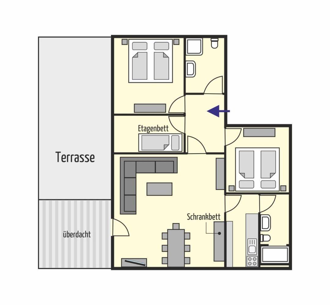 Bungalow Windstille Norddeich  Ngoại thất bức ảnh